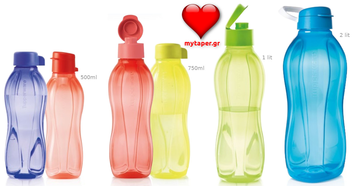 Τα μεγέθη των Eco Bottles της Tupperware